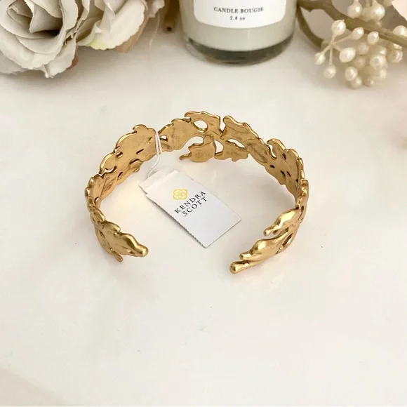 KENDRA SCOTT Savannah Cuff Bracelet in Gold NWT - Picture 11 of 14